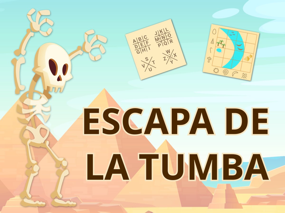Pirámides, un esqueleto y acertijos en papel